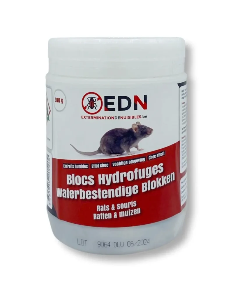 Blocs rodenticides hydrofuges anti-rats et souris