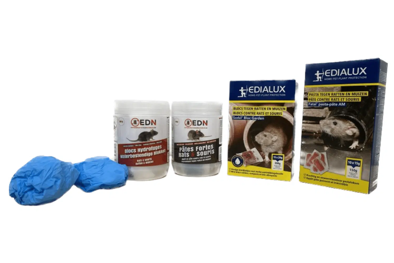 Kit de produits anti rats professionnels avec appats - Domumin