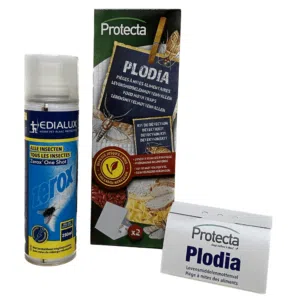 Kit anti-mites alimentaires avec spray insecticide Zerox et pièges Plodia