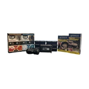 Kit anti-souris pour les fortes infestations avec postes d'appâtage, produits souricides, clé et gants.