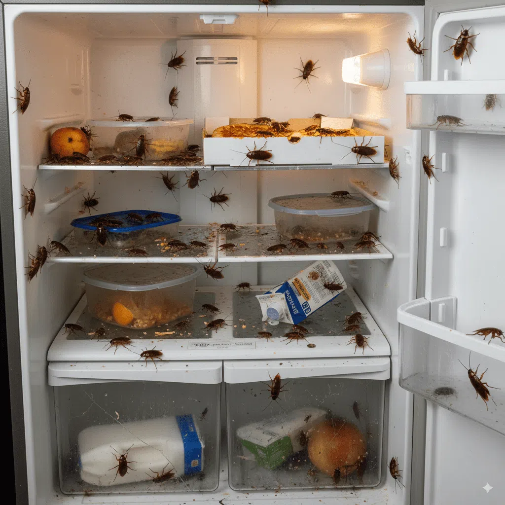 Cafards dans frigo