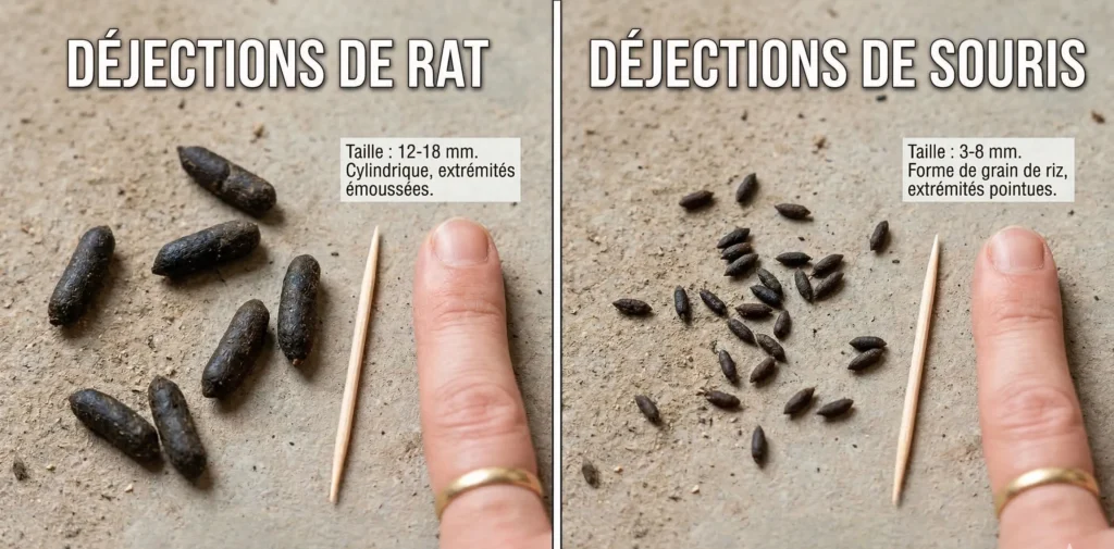 Déjections rat et souris