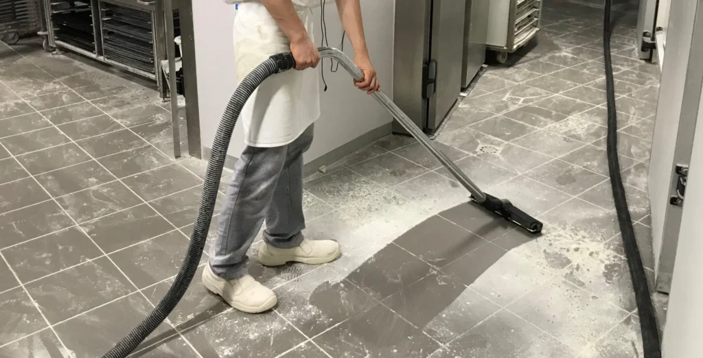 Aspirateur industriel en boulangerie