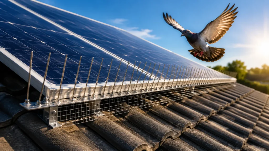 Pics anti pigeons panneaux solaires