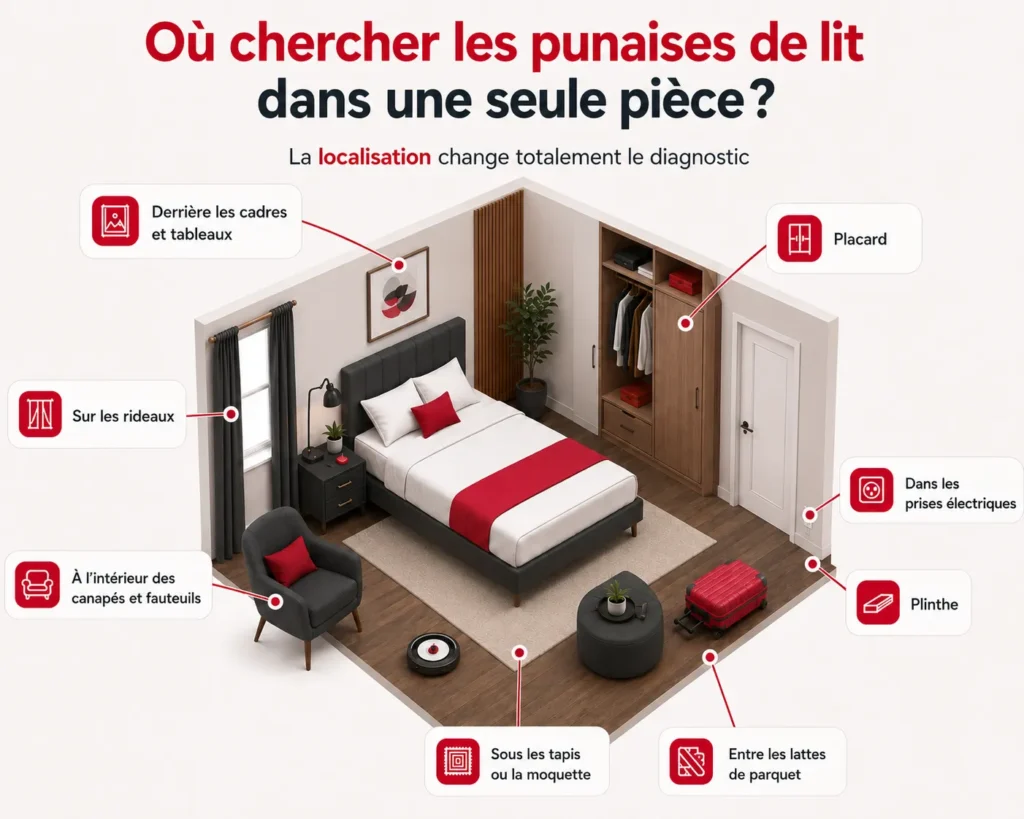 Punaises de lit dans une seule pièce