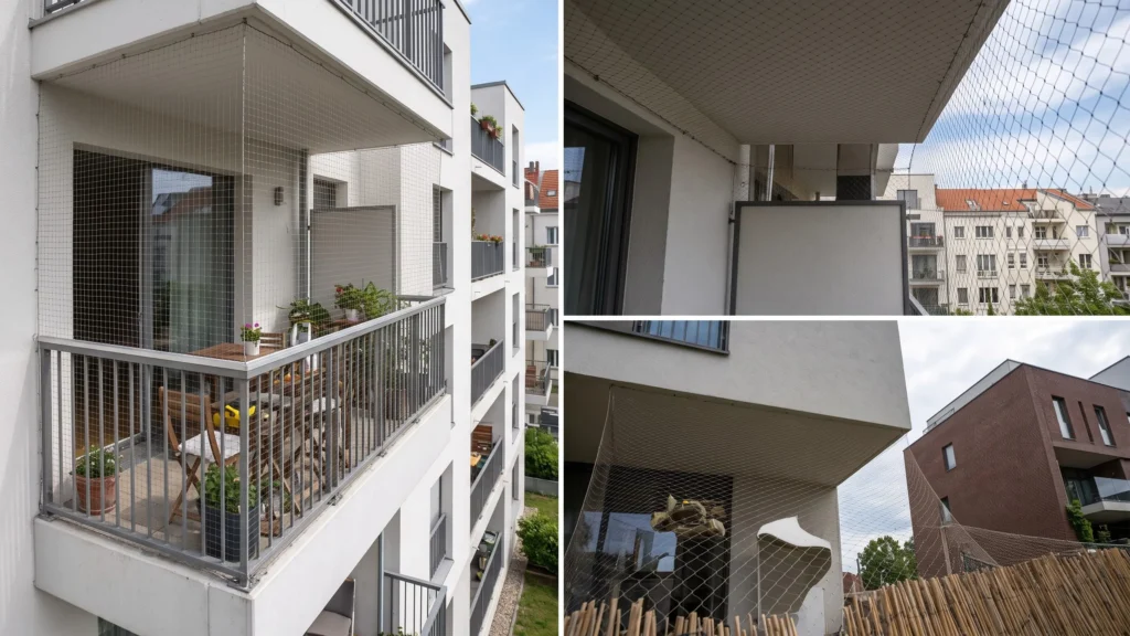 Filet anti-pigeons balcons terasses